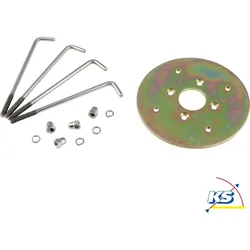 HEITRONIC Zubehör für Heitronic Outdoor Leuchte ARUBA - Sockelbefestigung, Ø 11.2cm, verzinktes Stahlblech HEI-99030