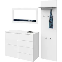 Borchardt Möbel Garderoben-Set, (3 St.), Drucköffner (Push-To-Open), höhenverstellbare Einlegeböden