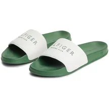 Tommy Hilfiger HILIFGER NEOPRENE POOL SLIDE Ivory/Grün 44