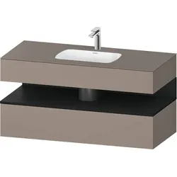 Einbauwaschtisch mit Konsolenwaschtischunterbau „Qatego“ 120 × 55 × 60 cm, mit Beleuchtung