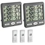 TFA Dostmann Raumthermometer KLIMA-MONITOR-SPEZIAL TFA 30.3054.spezial Funk-Thermo-Hygrometer grau
