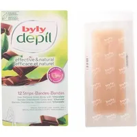 Byly, Wachs + Enthaarungscreme, DEPIL bandas corporales chocolate 12 uds (12 x)