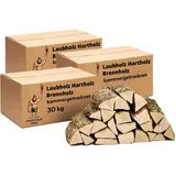 Neandertaler Feuer 90 kg Brennholz Feuerholz - Grillholz 25 cm Holz für Feuerschale Grill Pizzaofen Smoker Lagerfeuer | Räucherholz Hartholz Woodfire Dekoholz Kaminholz Laubholz