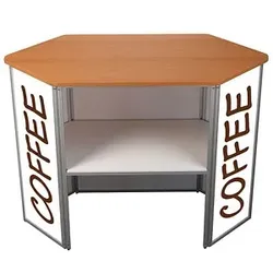 update displays Messetheke gerade, buche 122,5 x 55,0 x 93,0 cm