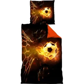 Vertriebsarena Schabowsky Fußball Orange 135 x 200 cm + 80 x 80 cm