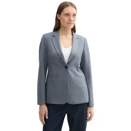 Tom Tailor Damen Blazer mit Struktur,36232 - Navy Off White Denim Look, 42