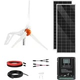 Uimoso 400W Solar-Wind-Hybrid-Set mit 2x 100W Solarmodulen und 200W Windturbine