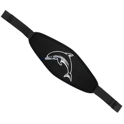 M&M Maskenband mit Klett Farbe Schwarz Delfin Motiv