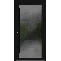 PREMIUM Aluminium-Glas Haustür "FELINA" 90 mm BLACKLINE flächenbündig Signalschwarz RAL 9004 beidseitig innen öffnend DIN links