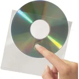 3L CD-Taschen 127x127mm transparent mit Fingerschlitz VE=10 Stück