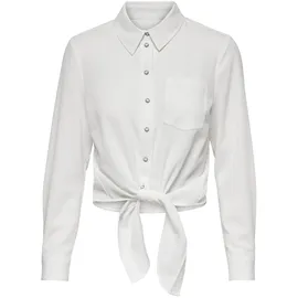 Only ONLLECEY LS Knot DNM Shirt Weiß XS