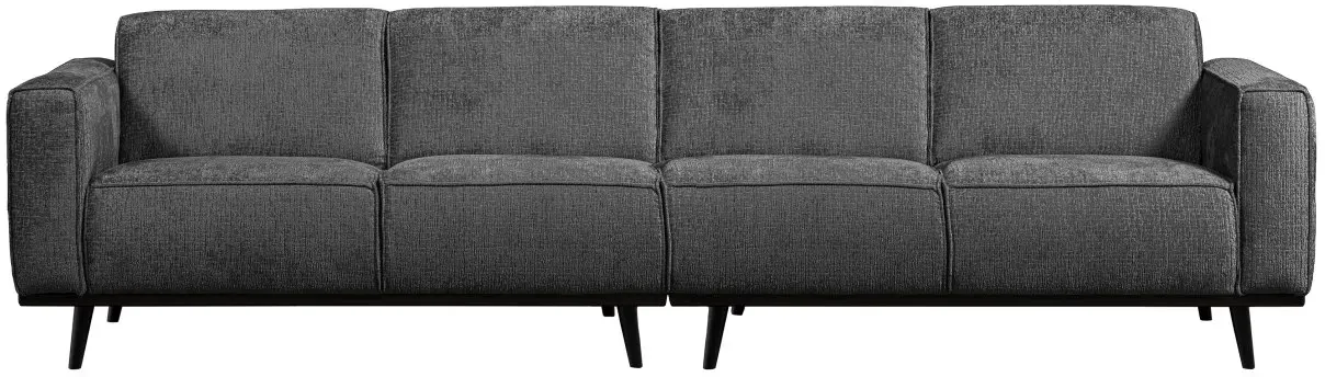 Sofa Statement aus Struktursamt, modern, dunkelgrau Mountain, 280 cm breit, elegante Textur