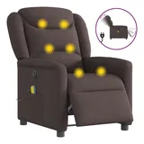 vidaXL Massagesessel Elektrisch Dunkelbraun Stoff