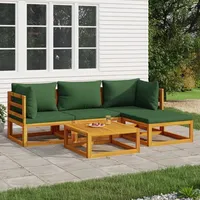 Festnight Lounge Gartenmöbel Set Holz Akazie 5-tlg Sitzgarnitur Outdoor