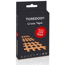 TOREDOO Kinesiologie-Tape »TOREDOO Cross Tape Gittertape Gitterpflaster 234 Stück Typ A - Akupunkturpflaster klein beige«