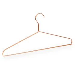Relaxdays Kleiderbügel, 12er Set, für Hemden, Jacken & Hosen, platzsparend, Metall, 42 cm breit, schöne Bügel, kupfer