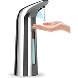 Automatischer Seifenspender mit Sensor, wasserdichter berührungsloser Infrarot-Seifenspender für Badezimmer, Küche, Hotel, Restaurant – Silber