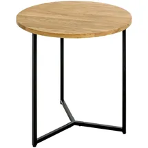 Haku-Möbel Beistelltisch Schwarz Eiche 50 x 52 cm