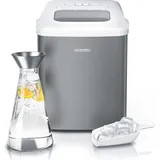 Arendo Eiswürfelmaschine 120W mit 1,5L Behälter Eiswürfelbereiter, 9 Eiswürfel in 9 Minuten