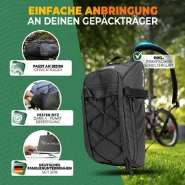 MIVELO 3in1 Gepäckträgertasche grau/silber