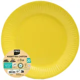Pronappe 79219I 25x 20 Runde Pappteller, 23 cm - Gelb