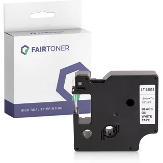 Kompatibel für Dymo Labelmanager 160 (45013 / S0720530) Schriftband 12mm/7m Schwarz auf Weiss