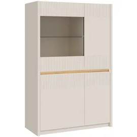 Forte Vitrine Oak Squere 95,3 x 41,5 x 146,7 cm Beige/Sand