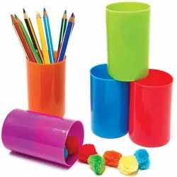 Plastikbecher zur Aufbewahrung, 12 Stück (pro Set 12) Bastelbedarf Aufbewahrung