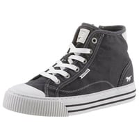 Mustang Shoes Plateausneaker, Schnürschuh, Freizeitschuh, High Top-Sneaker mit Reißverschluss schwarz 44 EU