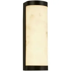 Licht-Erlebnisse Wandlampe SPASINA Schwarz Marmor Dimmbar IP44 12W LE120906