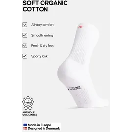 Danish Endurance Tennis Crew Socken 6er Pack Schwarz/Weiß 43-47