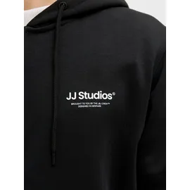 JACK & JONES Herren Hoodie Kapuzenpullover JJESOHO SWEAT ZIP HOOD Relaxed Fit 12278794 Schwarz XXL