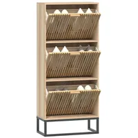 VidaXL Schuhschrank 52x25x120 cm Holzwerkstoff