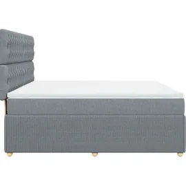 vidaXL Boxspringbett 180 x 200 cm Hellgrau