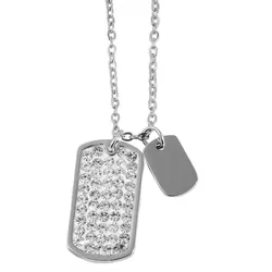 Kette mit Anhänger ADELIA ́S, silber, anker, Halsketten, Damen, unbekannt, Edelstahl