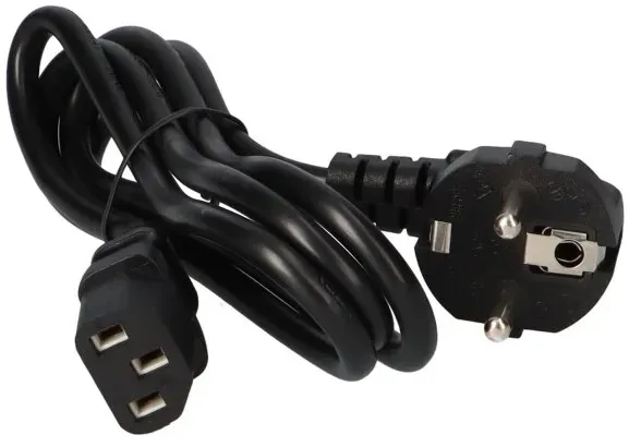 Kaltgeräte-Kabel Schutzkontaktstecker an C13 Buchse 1,20m