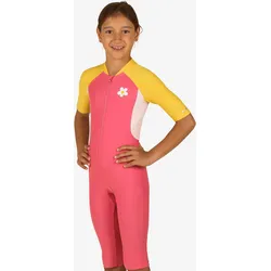 Schwimmanzug Shorty Mädchen - 100 rosa rosa|gelb 113-122cm 5-6J