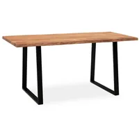 Wohnling Esstisch Esszimmertisch 160x80x76 cm Akazie Massivholz / Metall