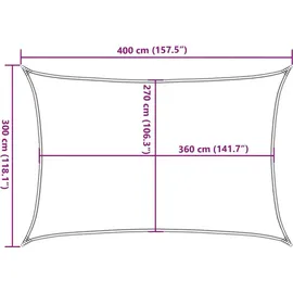 vidaXL Sonnensegel 160 g/m2 Anthrazit 3x4 m HDPE