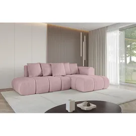 altdecor Ecksofa Cord 4-Sitzer Rosa