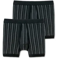 SCHIESSER Herren Slips gestreift schwarz L 2er Pack