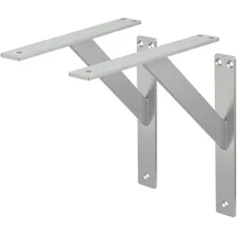 ML-Design Regalhalterungen 2er Set 240x240 mm Silber Aluminium