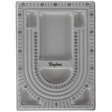 Rayher Hobby Rayher 8902900 Design Platte für Perlen, 23 x 33 cm, Kunststoff, graue Beflockung, Perlenbrett, zum Gestalten von Ketten und Armbändern, Weiß