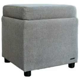 KAWOLA Hocker mit Stauraum IDA Stoff grau