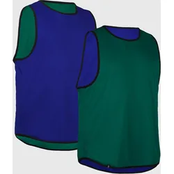 Rugby Trainingsleibchen wendbar - R500 blau/grün 2XL