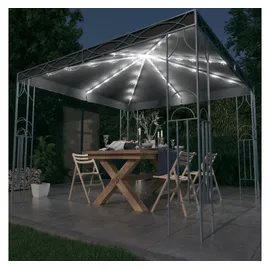vidaXL Pavillon mit LED-Lichterkette 300x300 cm Anthrazit