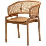 Stuhl Aus Natürlichem Teakholz 57 X 68 X 82 Cm