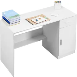 VEVOR Kleiner Schreibtisch mit Schublade Arbeitsschreibtisch Holz Rechteckig