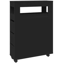 vidaXL Badschrank Schmal 85,5 x 40 x 40 cm Schwarz Holz