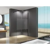 Buylando Glaswerk Westfalen - LiLy 100x200 cm Walk in Duschwand Satiniert Mitte Schwarz